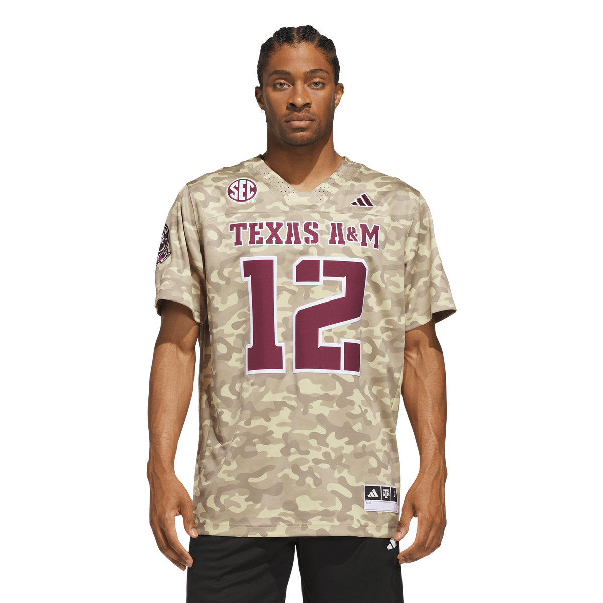 #12 Texas A&M Aggies Honor & Support Premier Strategy Jersey - Beige