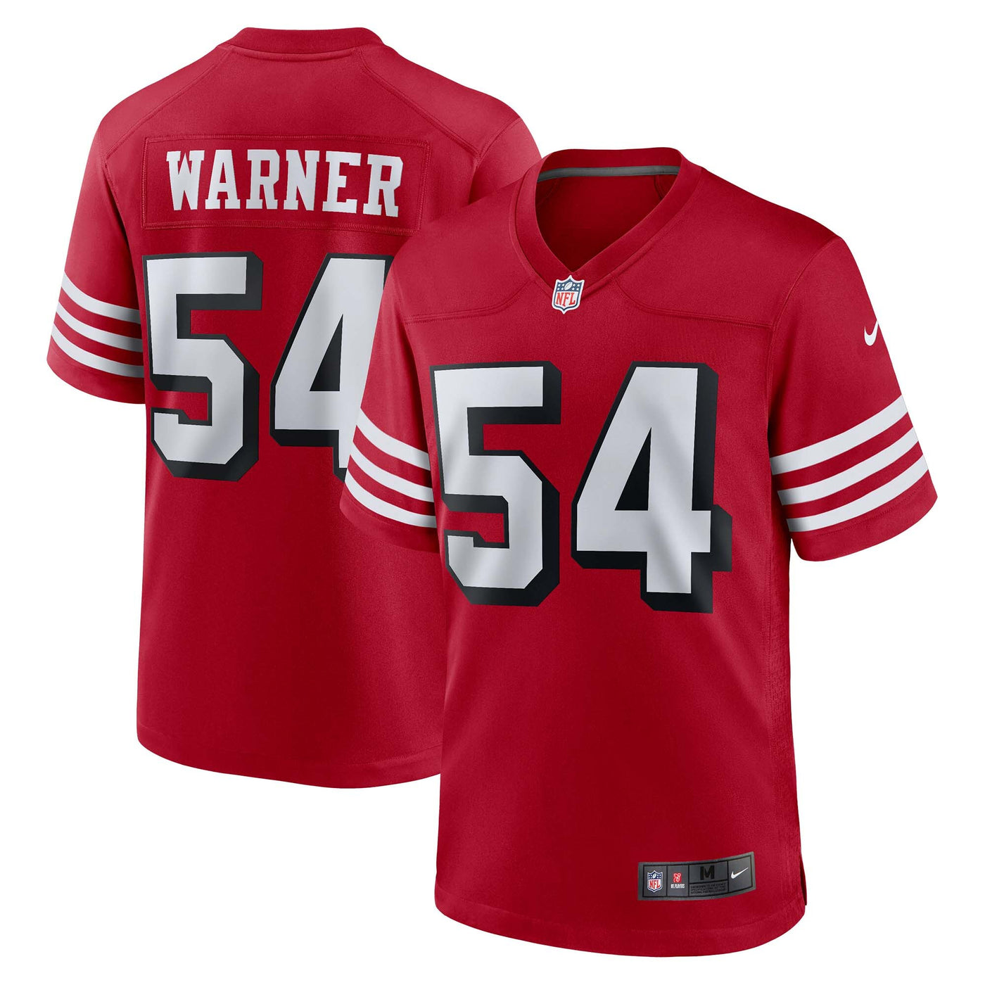 San Francisco 49ers Fred Warner Nike Scarlet Alternate Game Jersey