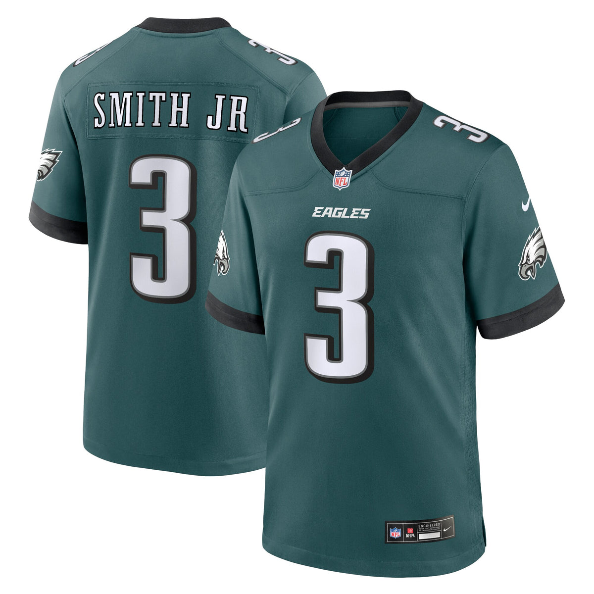 Philadelphia Eagles Nolan Smith Midnight Green Team Game Jersey