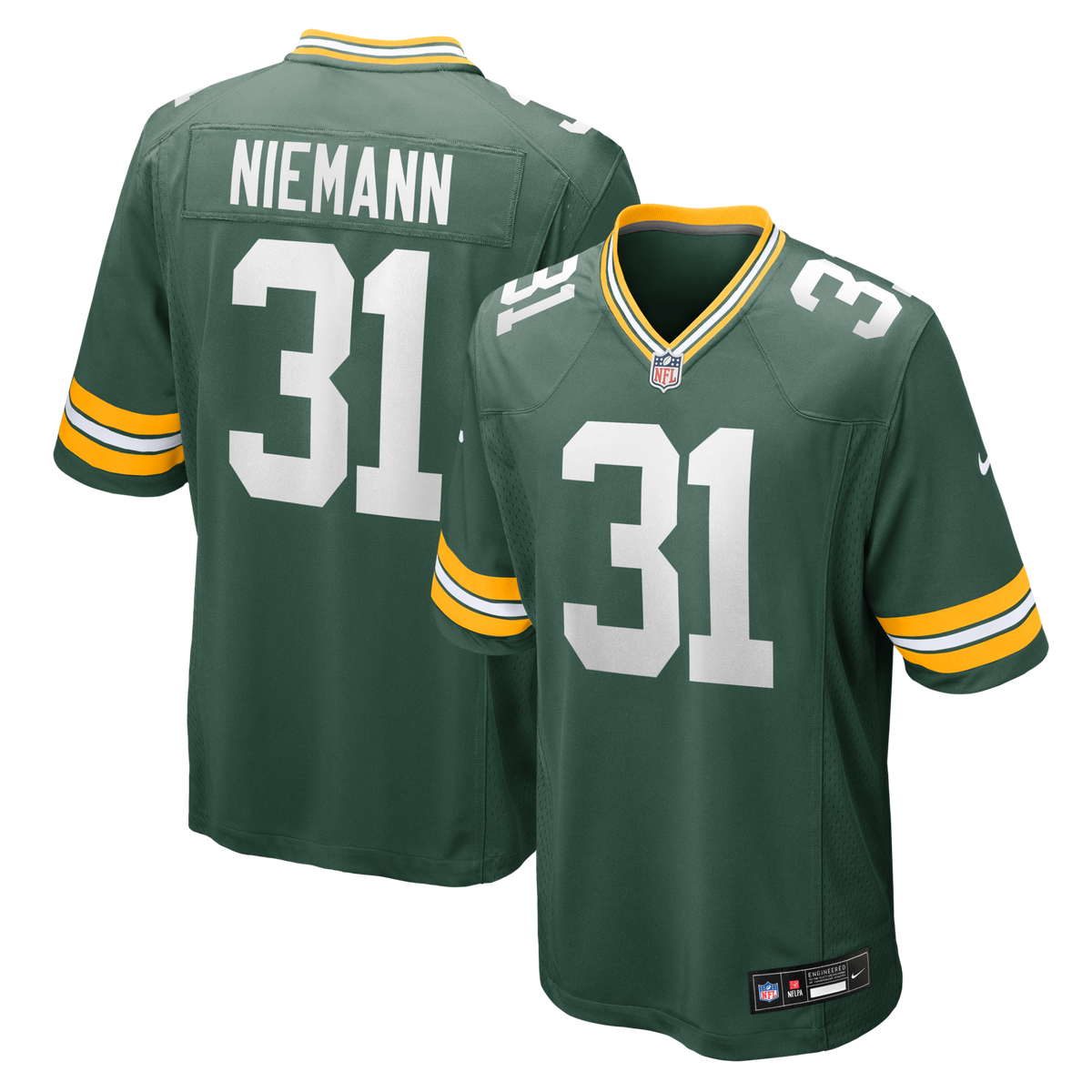 Green Bay Packers Nick Niemann Green Team Game Jersey