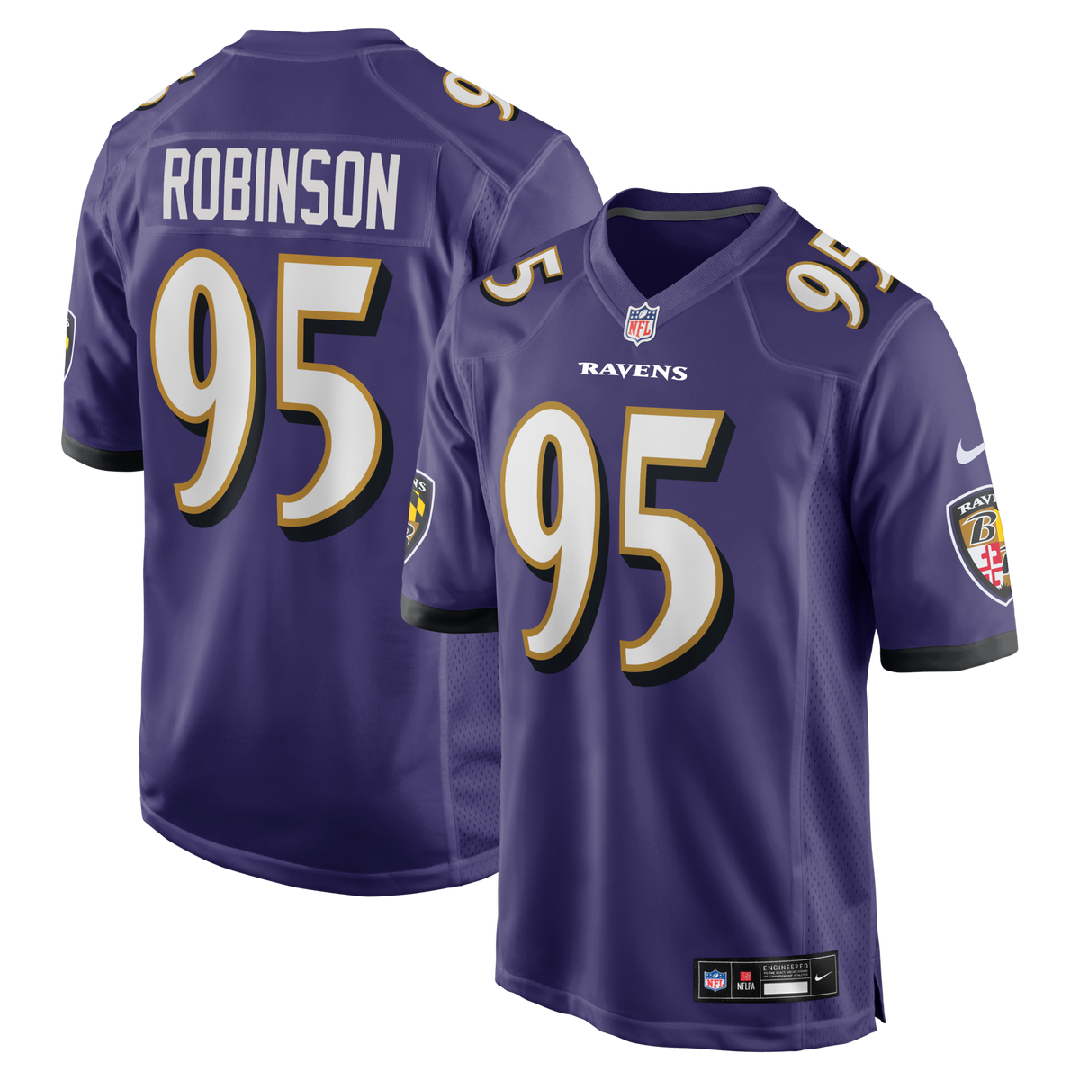 Baltimore Ravens Tavius Robinson Purple Team Game Jersey