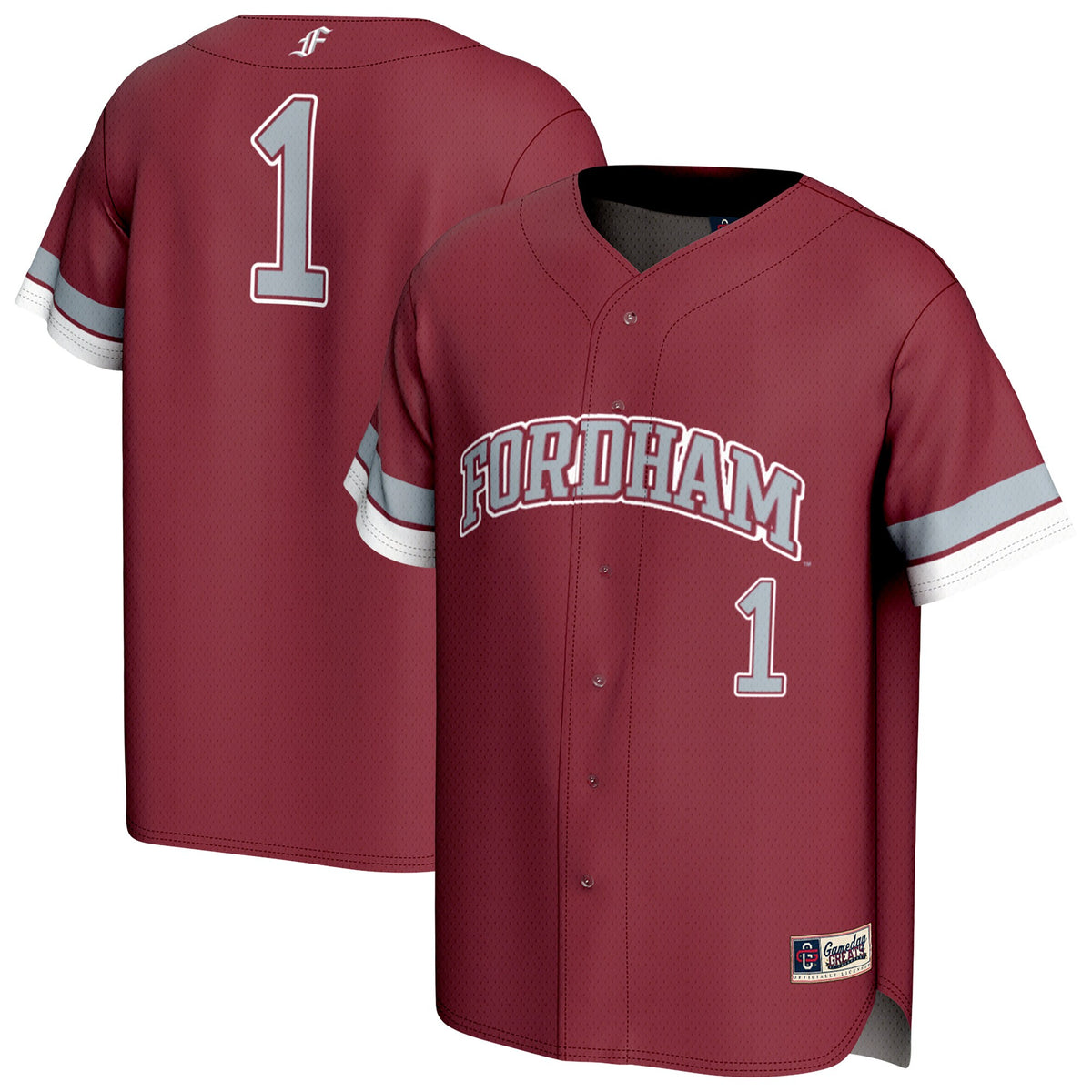 Fordham Rams GameDay Greats Lightweight Collegiate Baseball Fashion Jersey - Maroon