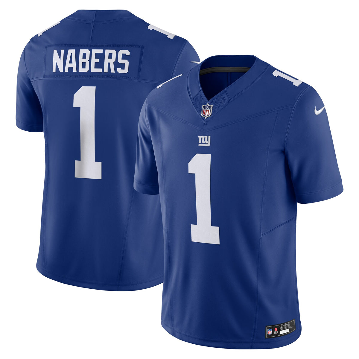 New York Giants Malik Nabers Royal Vapor F.U.S.E. Limited Jersey