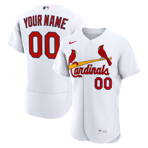 St. Louis Cardinals Nike White Home Authentic Custom Jersey