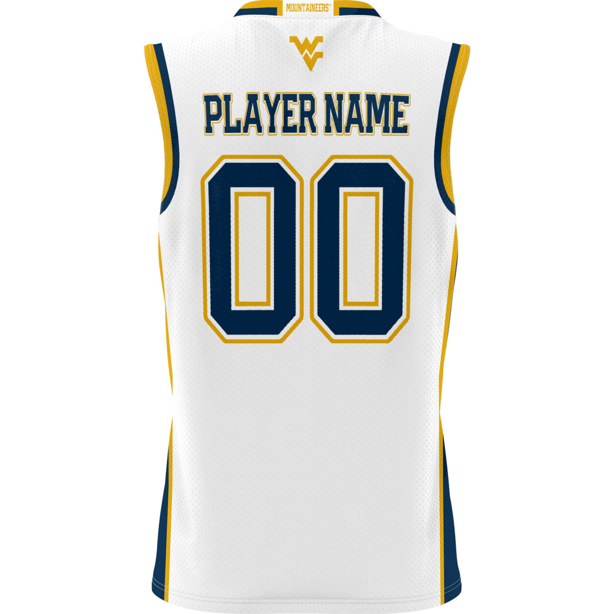 West Virginia Mountaineers GameDay Greats Lightweight NIL Pick-A-Player Basketball Jersey - White