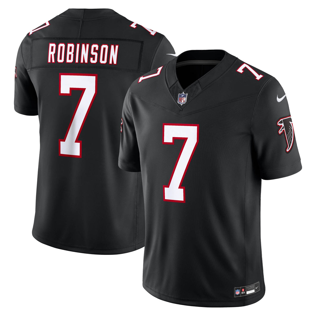 Atlanta Falcons Bijan Robinson Black Alternate Throwback Vapor F.U.S.E. Stitched Limited Jersey
