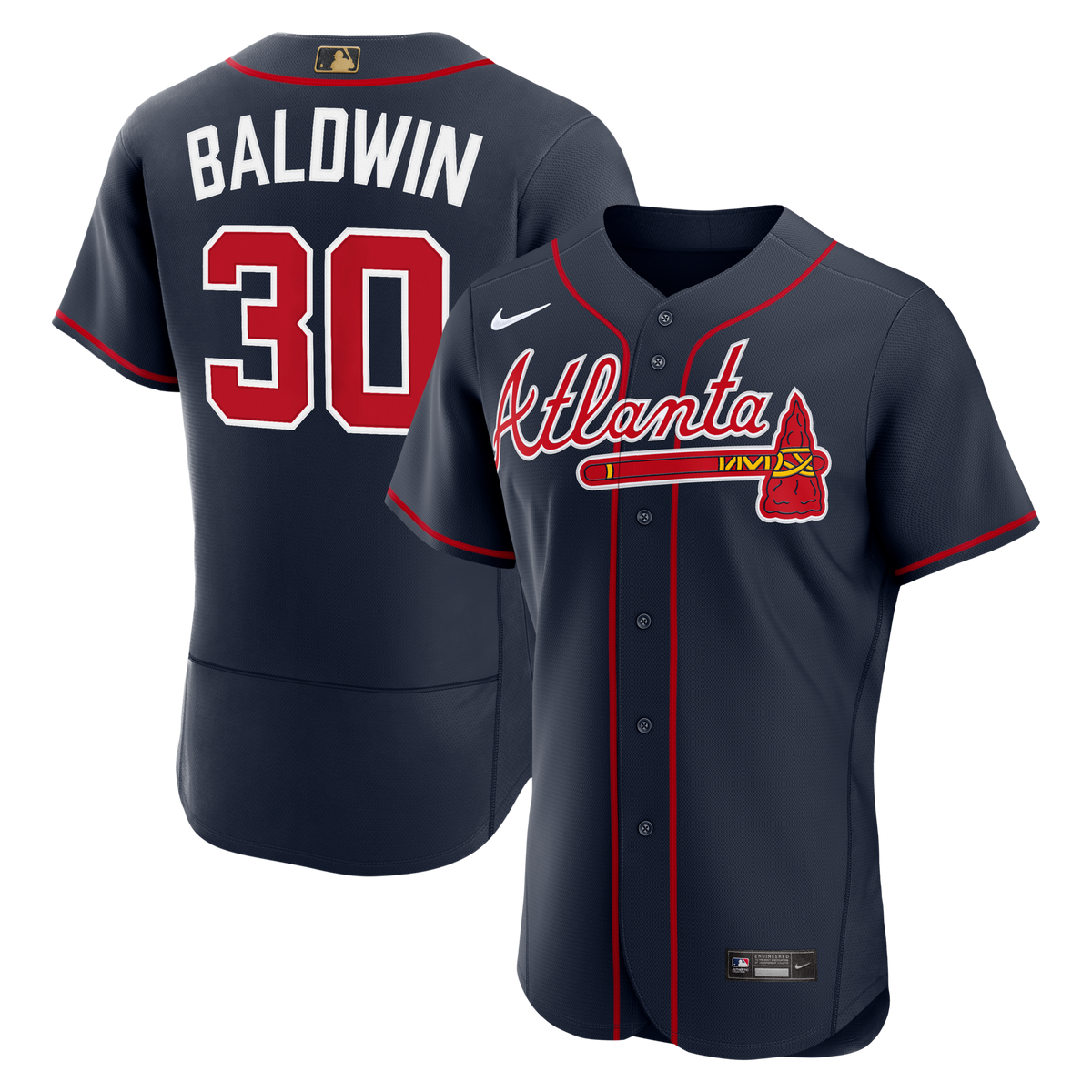 Atlanta Braves Drake Baldwin Navy Alternate MLB Awards Authentic Jersey
