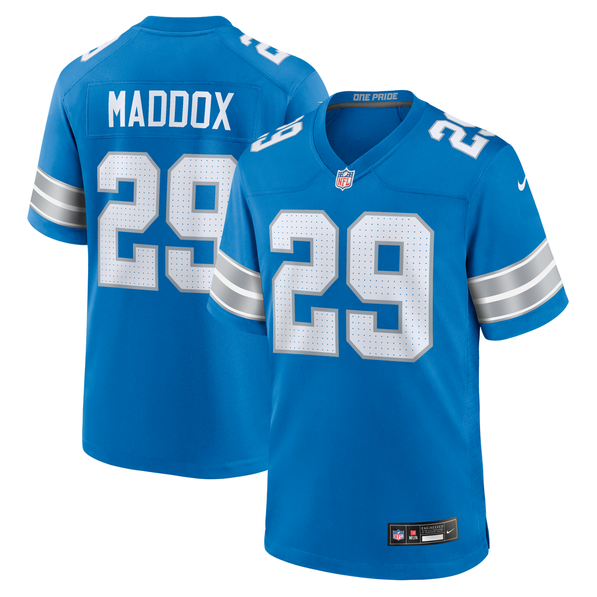 Detroit Lions Avonte Maddox Blue Team Game Jersey