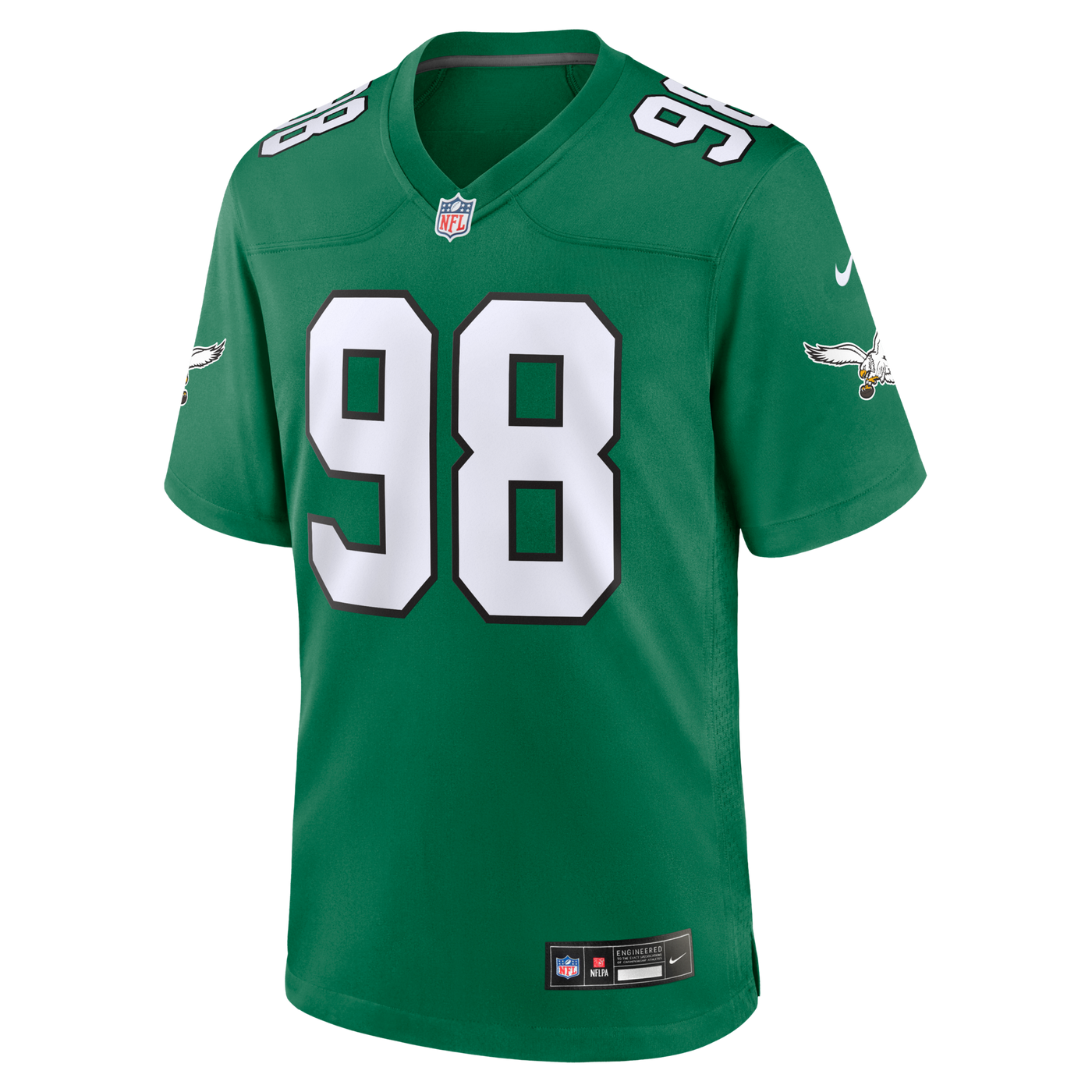 Philadelphia Eagles Jalen Carter Nike Kelly Green Alternate Game Jersey