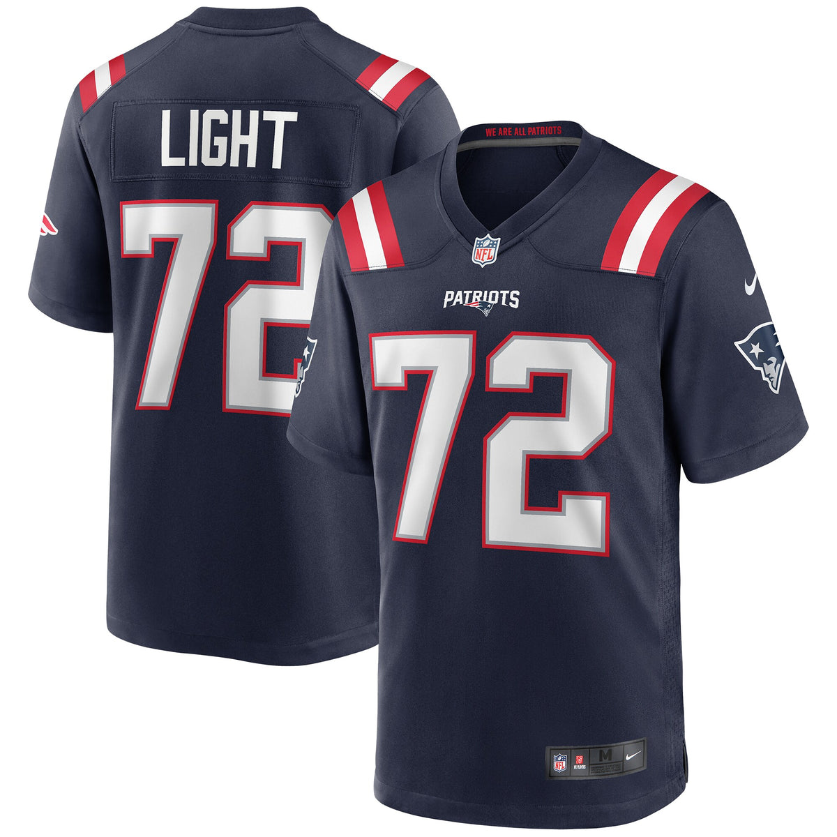New England Patriots Matt Light Navy Game Retired Player Jersey