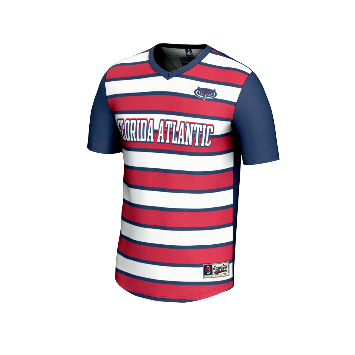 #1 Florida Atlantic Owls GameDay Greats Lightweight Collegiate Soccer Fashion Jersey - Navy/Red