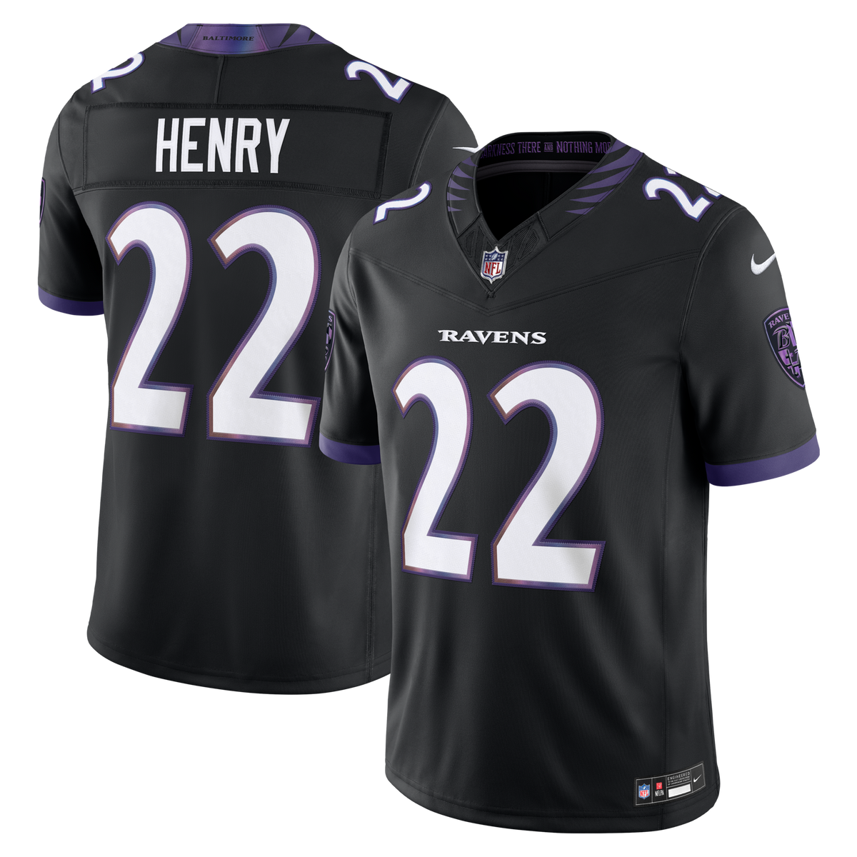Baltimore Ravens Derrick Henry Black Alternate Alternate Vapor F.U.S.E. Stitched Limited Jersey