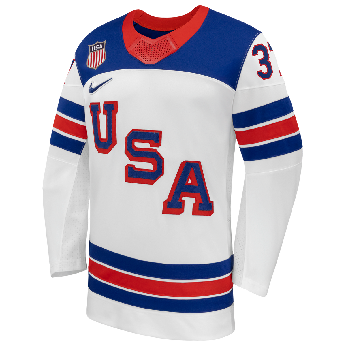 Connor Hellebuyck White US Hockey 2026 Away Replica Jersey