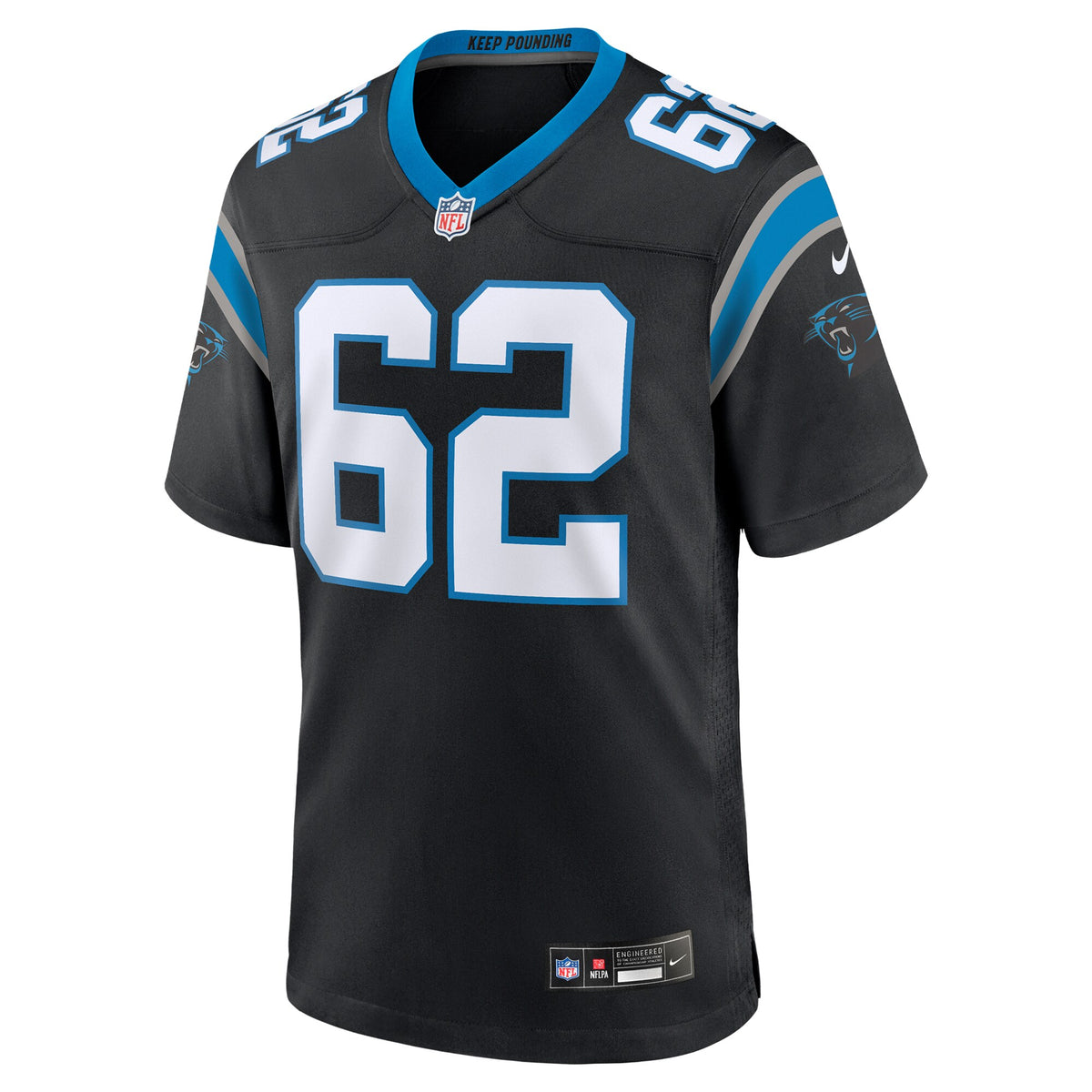 Carolina Panthers Chandler Zavala Black Game Jersey