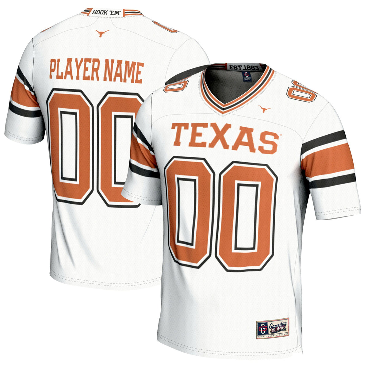 Texas Longhorns GameDay Greats NIL Pick-A-Player Football Fashion Jersey - White