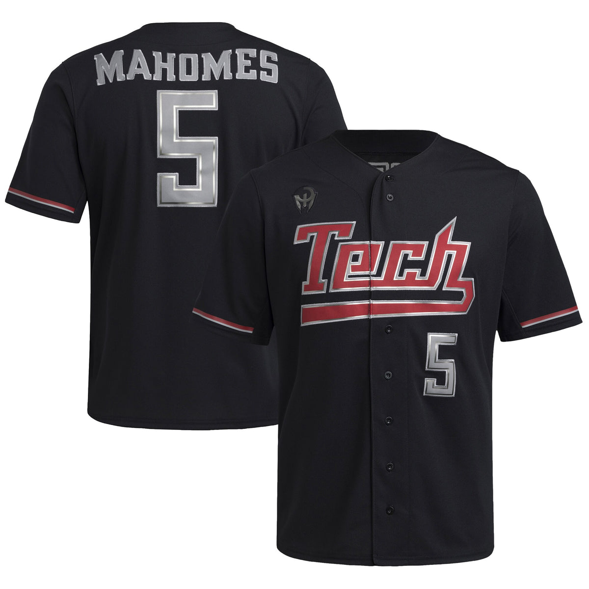 Patrick Mahomes Texas Tech Red Raiders Replica Baseball Jersey - Black