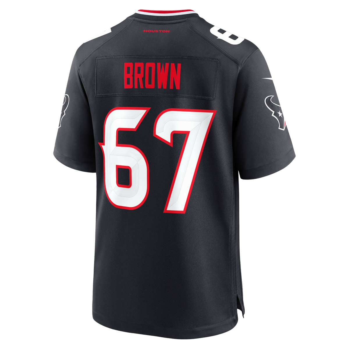 Houston Texans Evan Brown Navy Team Game Jersey
