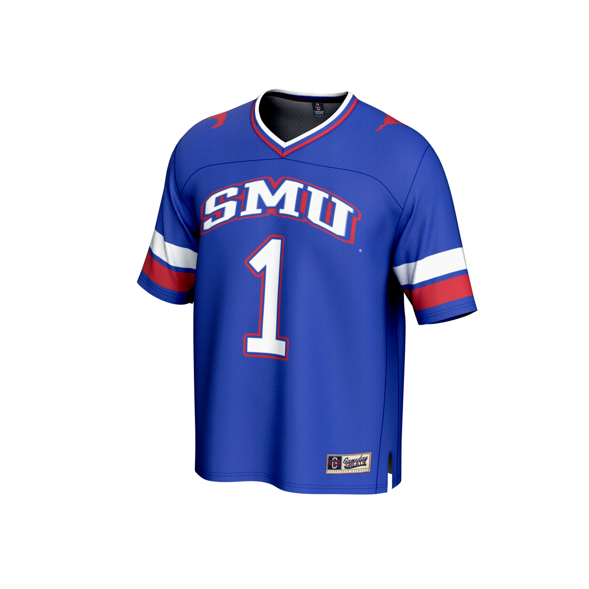 #1 SMU Mustangs GameDay Greats Collegiate Football Fashion Jersey - Royal