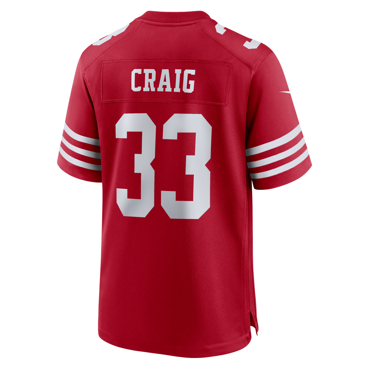San Francisco 49ers Roger Craig Scarlet Team Retired Game Jersey