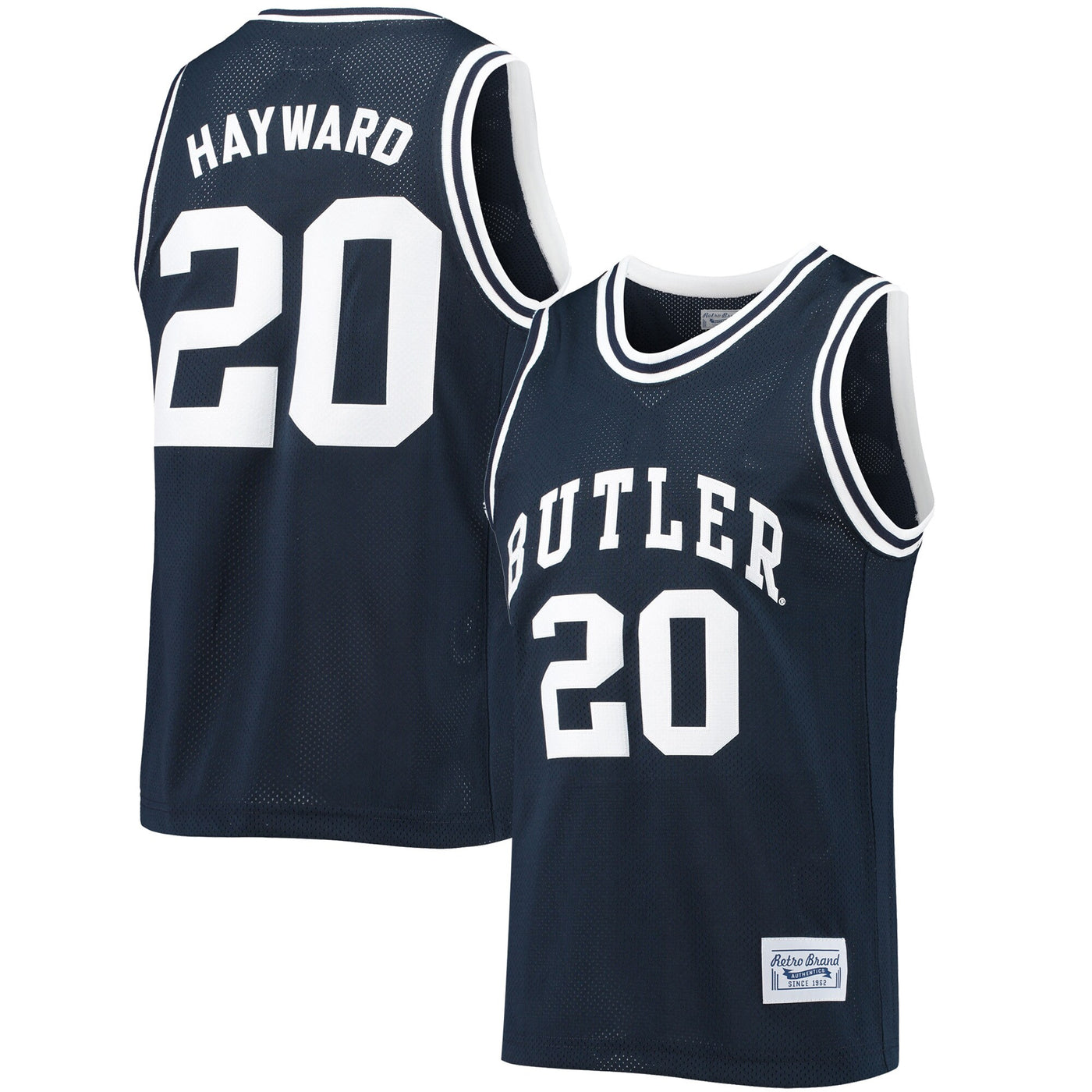 Original Retro Brand Gordon Hayward Navy Butler Bulldogs Commemorative Classic Basketball Jersey