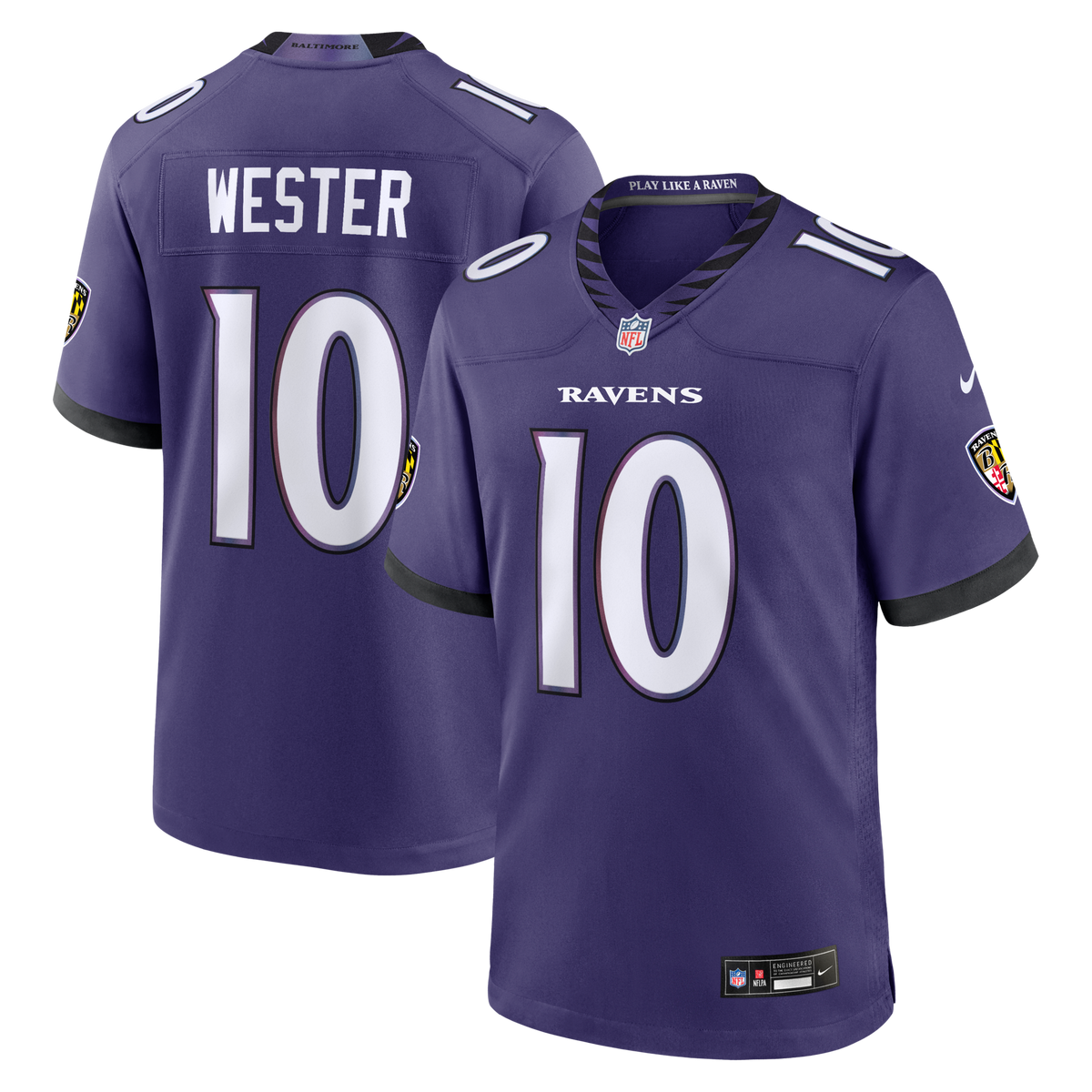 Baltimore Ravens LaJohntay Wester Purple Team Game Jersey