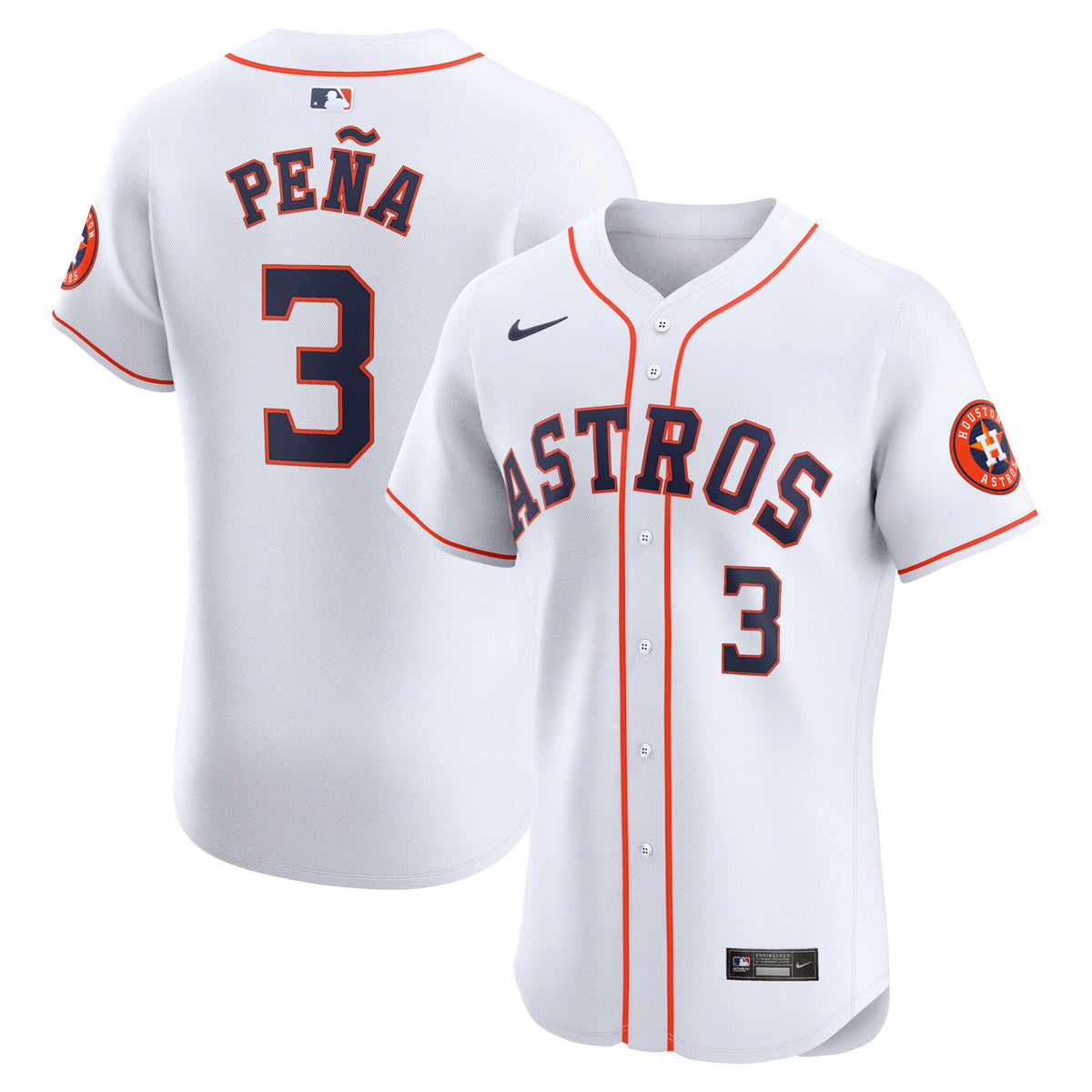 Houston Astros Jeremy Peña White Home Elite Player Jersey