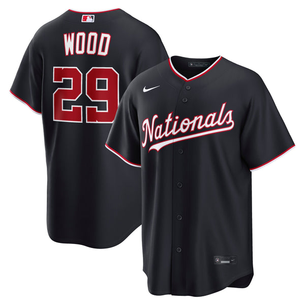 Washington Nationals James Wood Nike Navy Alternate Replica Jersey