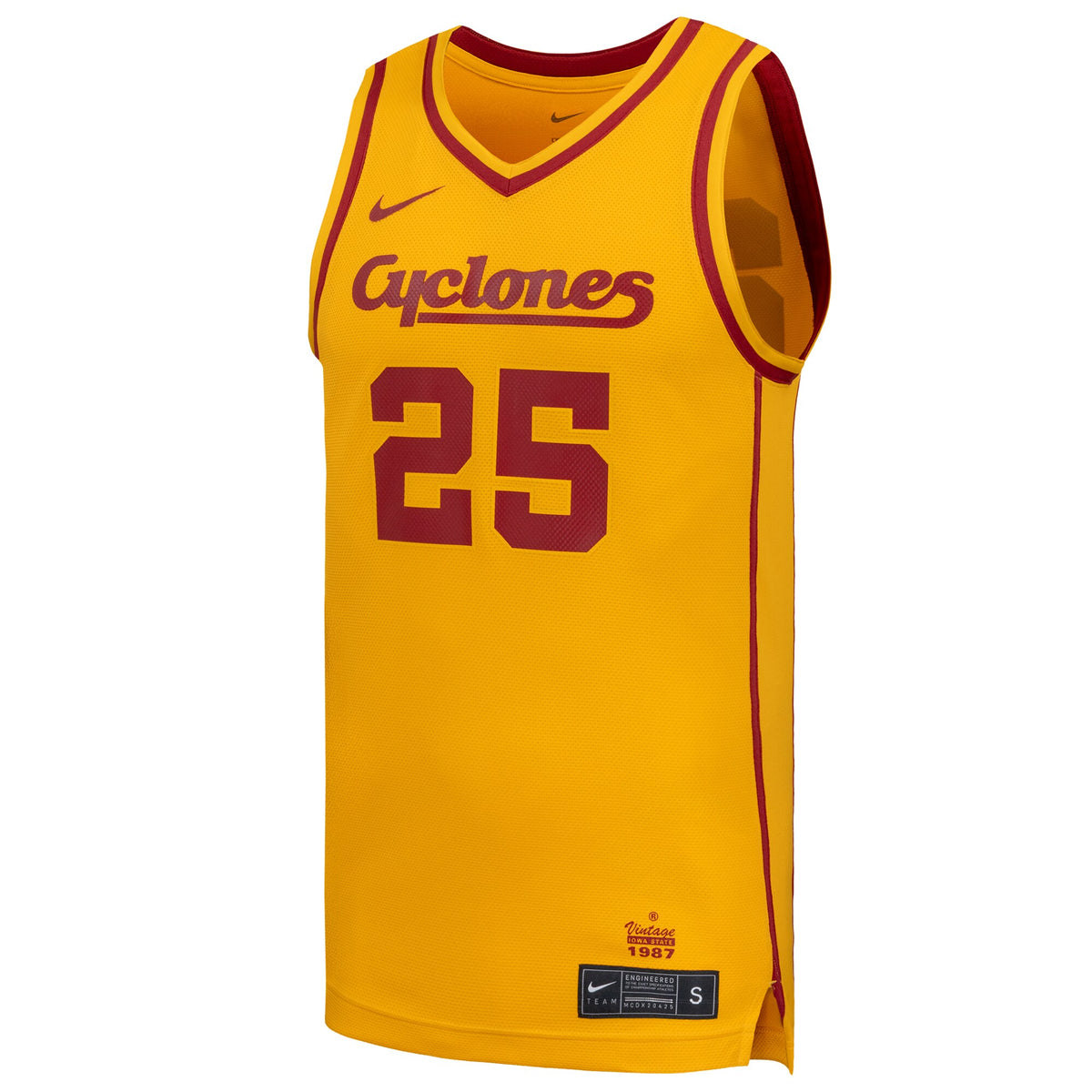 #25 Iowa State Cyclones Replica Basketball Jersey - Gold