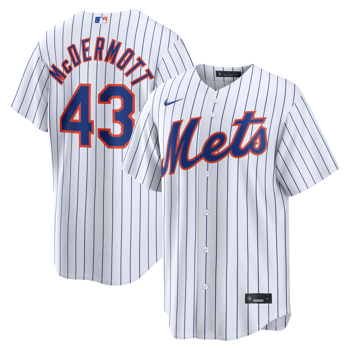 New York Mets Chayce McDermott White Home Replica Jersey