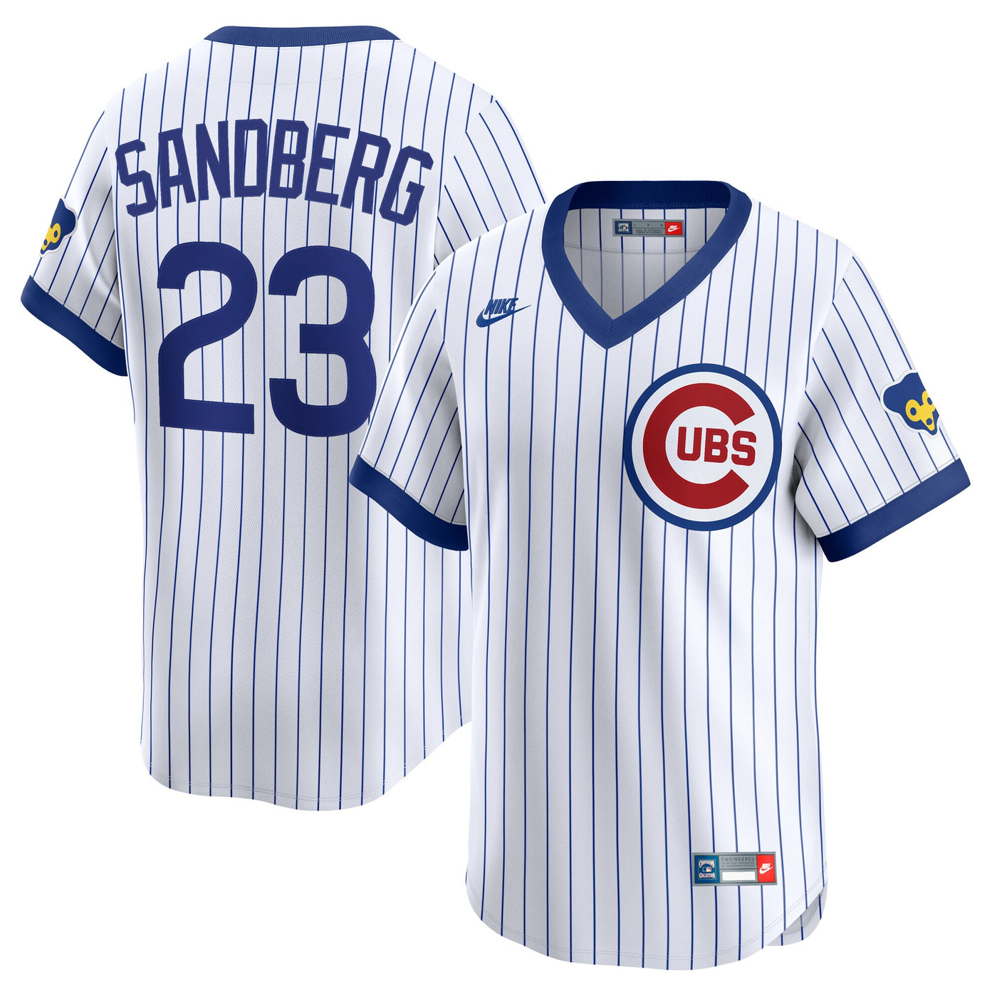 Chicago Cubs Ryne Sandberg Nike White Throwback Cooperstown Collection Limited Jersey
