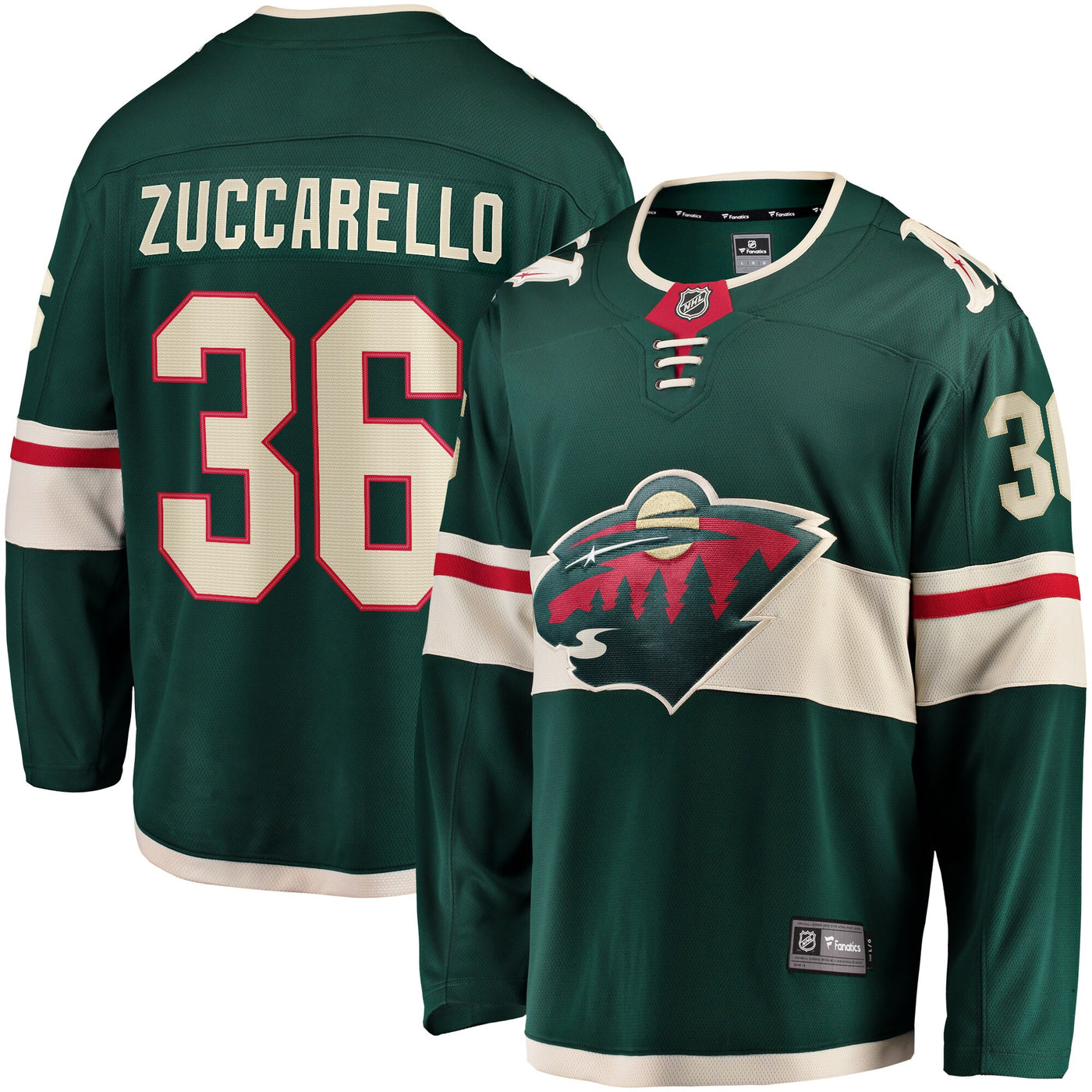Minnesota Wild Mats Zuccarello Fanatics Green Team Color Breakaway Player Jersey