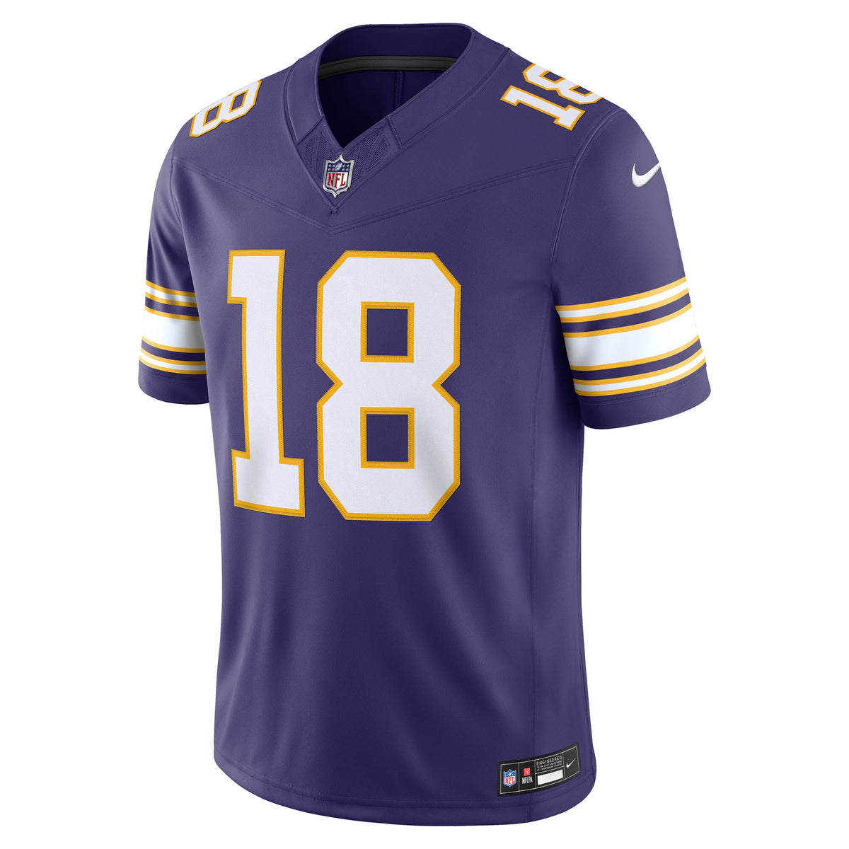 Minnesota Vikings Justin Jefferson Purple Alternate Classic Vapor F.U.S.E. Stitched Limited Jersey
