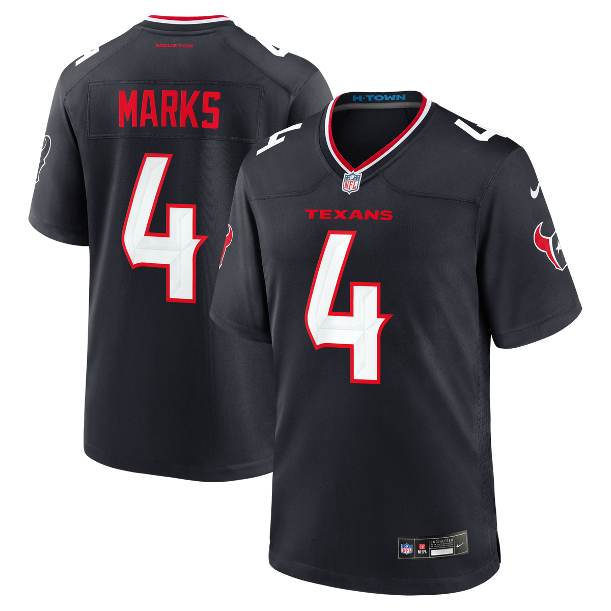 Houston Texans Woody Marks Navy Team Game Jersey