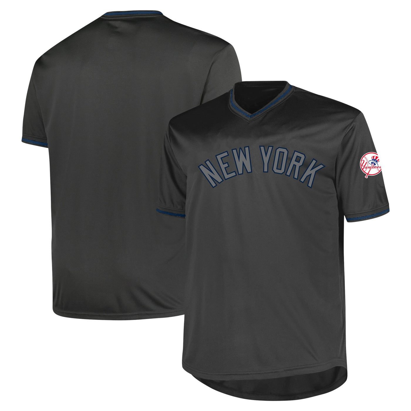 New York Yankees Profile Charcoal Big & Tall Pop Fashion Jersey
