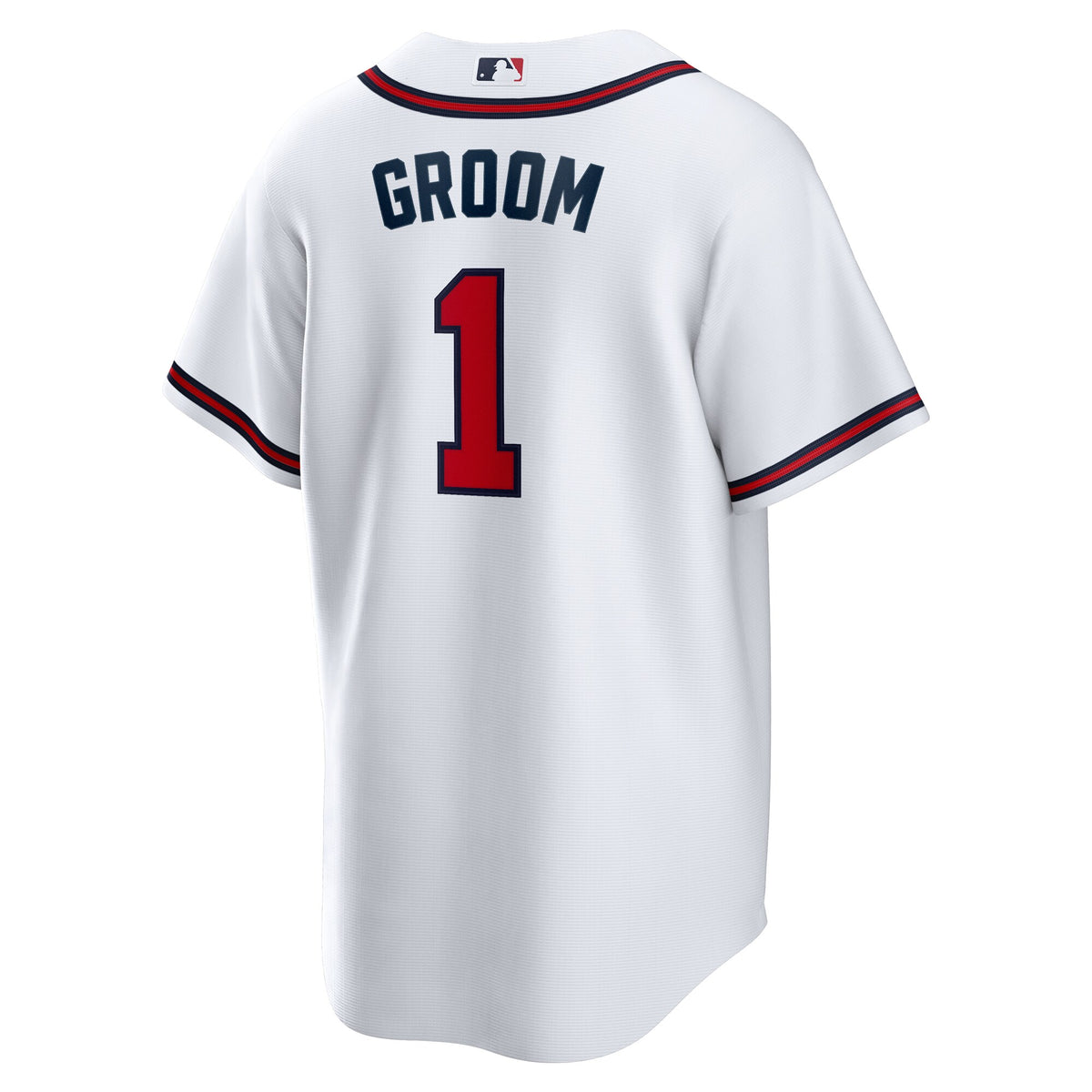 Atlanta Braves White #1 Groom Home Replica Jersey