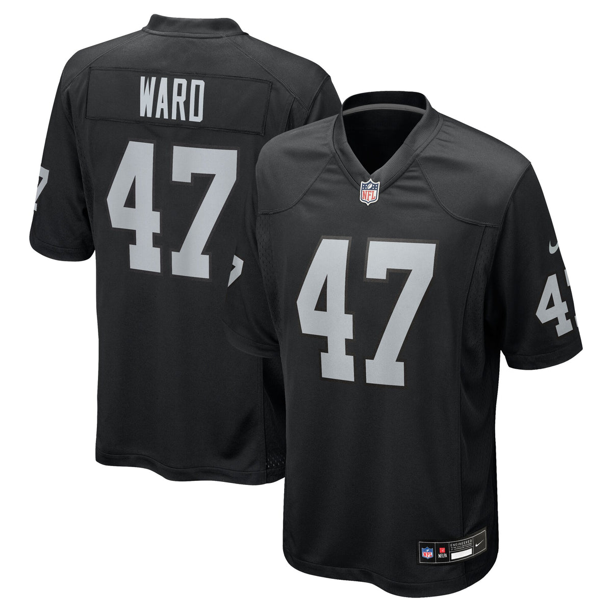 Las Vegas Raiders Alex Ward Black Team Game Jersey