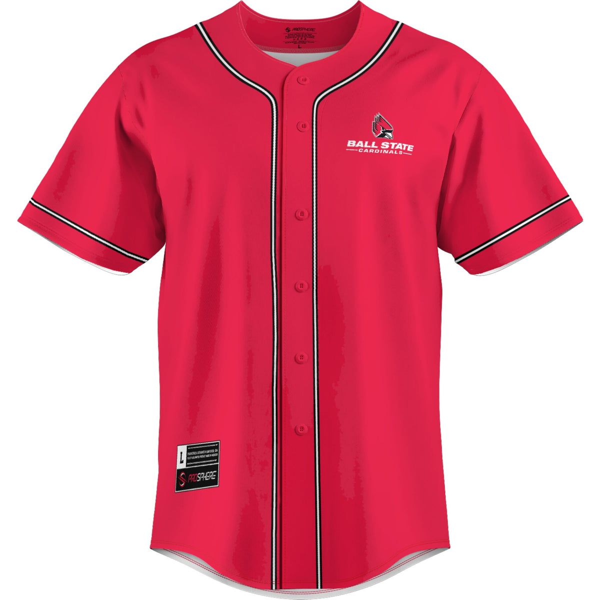 Ball State Cardinals GameDay Greats Lightweight Baseball Jersey - Cardinal