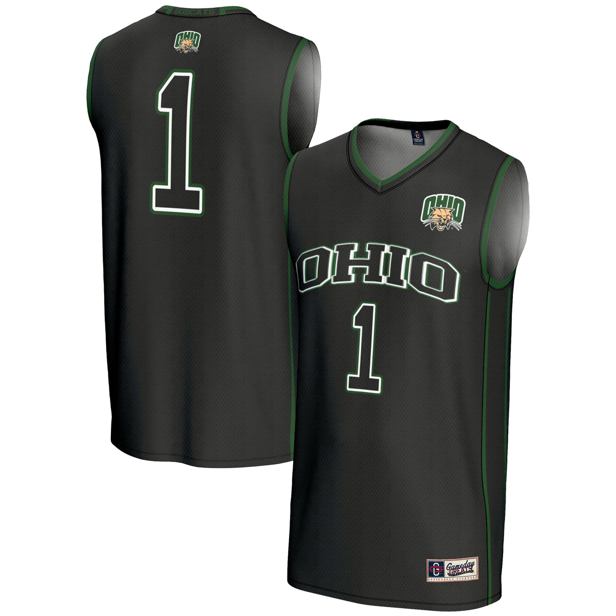 #1 Ohio Bobcats GameDay Greats Lightweight Basketball Jersey - Black