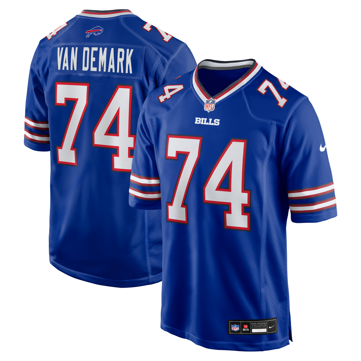 Buffalo Bills Ryan Van Demark Royal Game Player Jersey