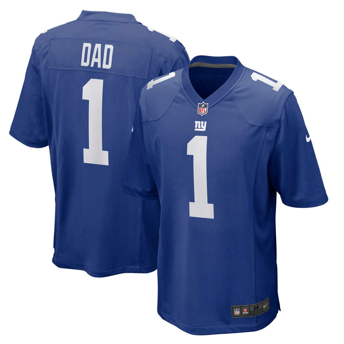 New York Giants Number 1 Dad Royal Game Jersey