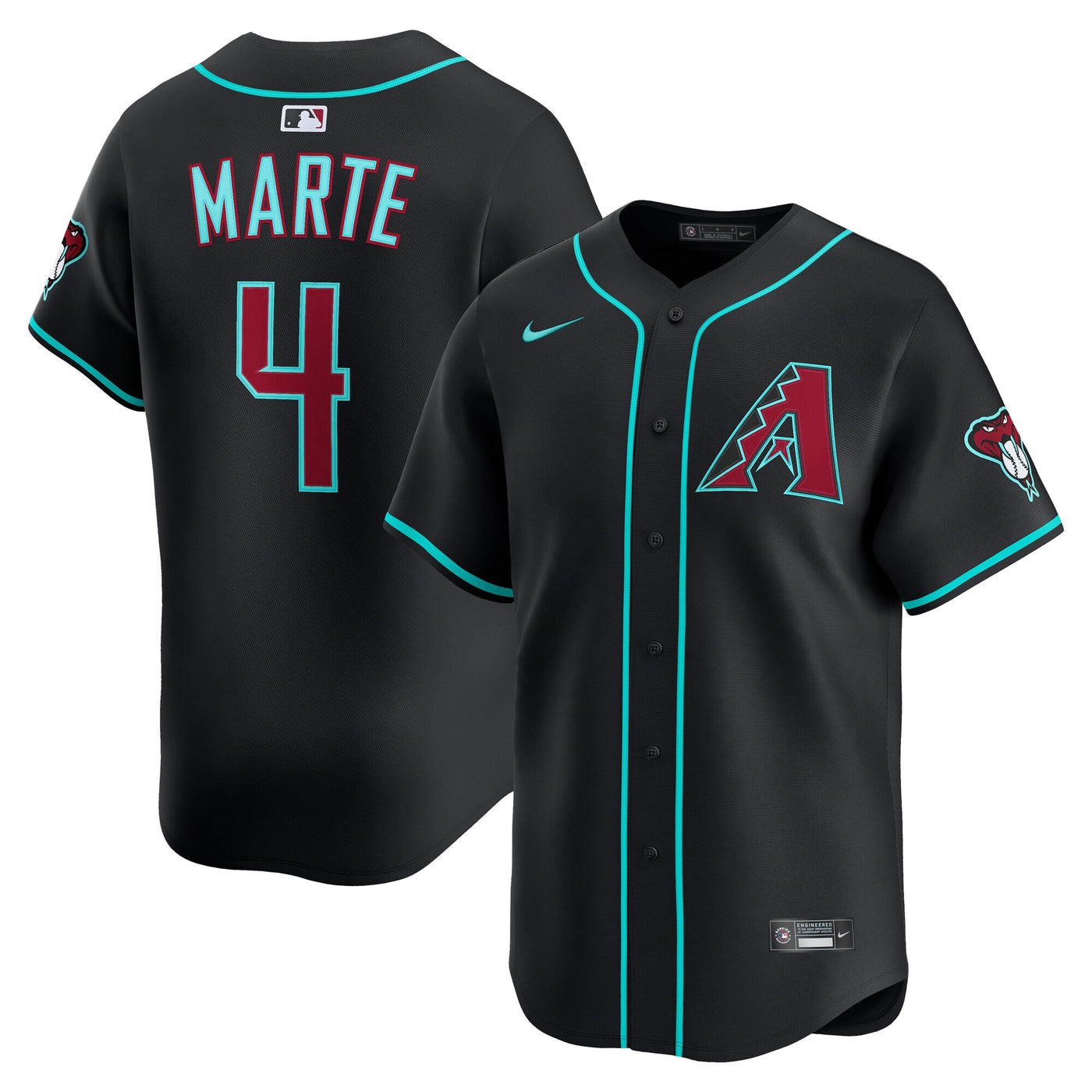 Arizona Diamondbacks Ketel Marte Nike Black Alternate Limited Jersey