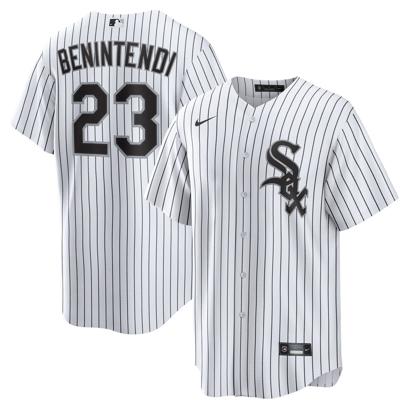 Chicago White Sox Andrew Benintendi Nike White/Black Home Official Player Jersey