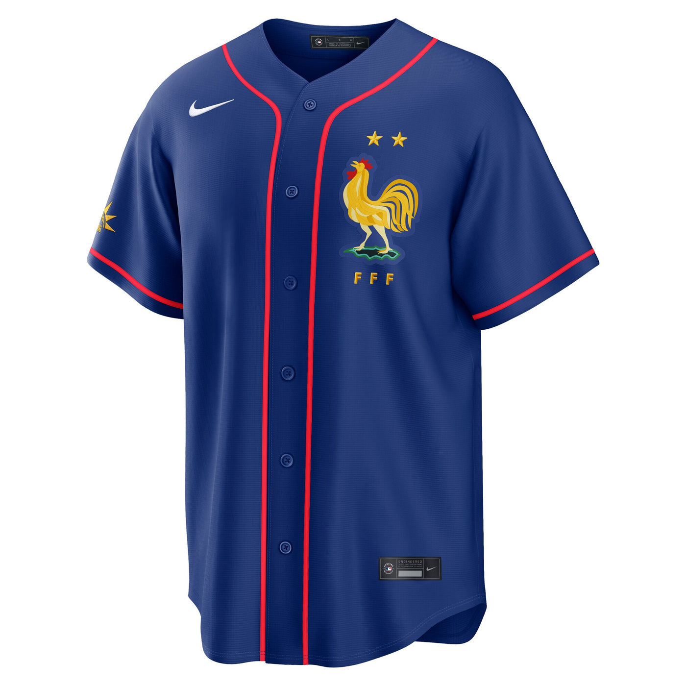 France National Team x MLB Nike Blue Stadium Replica Jersey