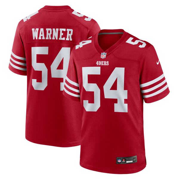San Francisco 49ers Fred Warner Nike Scarlet Player Game Jersey