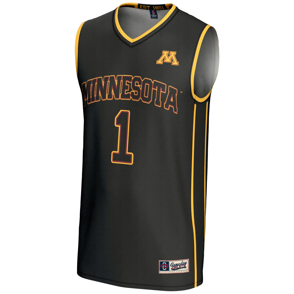 #1 Minnesota Golden Gophers GameDay Greats Lightweight Basketball Jersey - Black