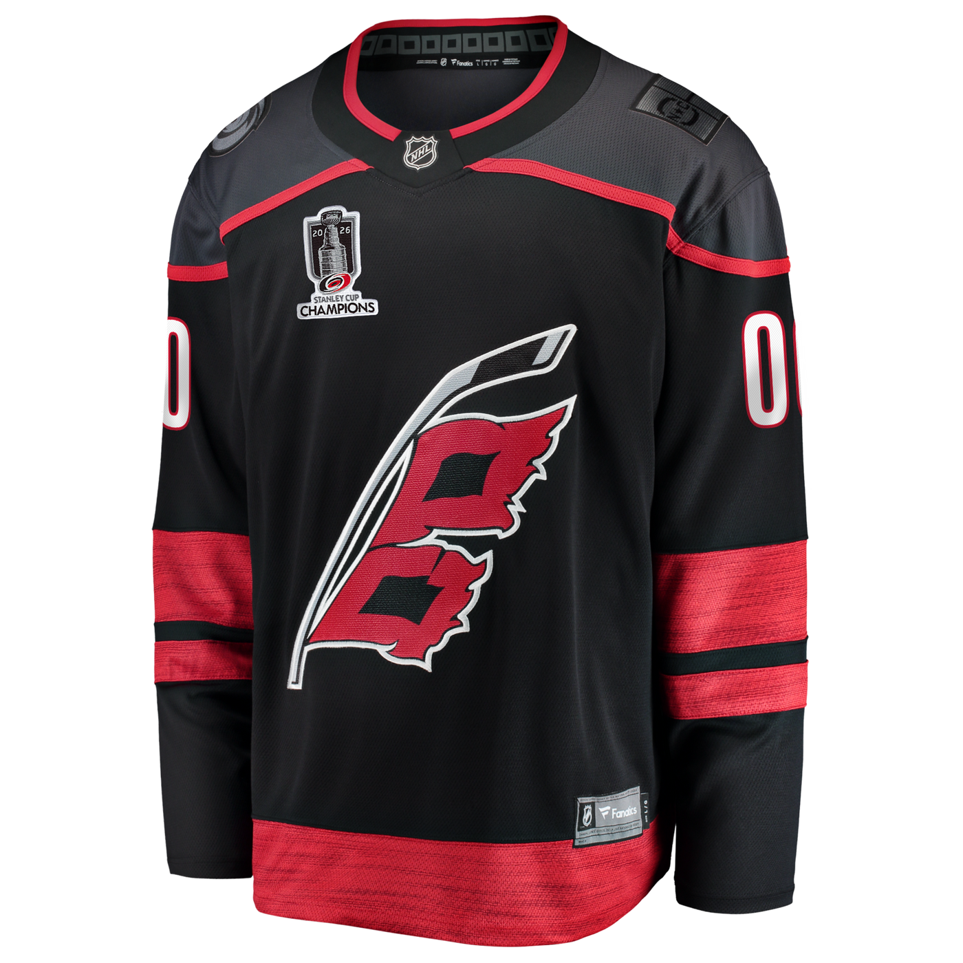 Carolina Hurricanes Fanatics Black 2026 Stanley Cup Champions Home Breakaway Custom Jersey