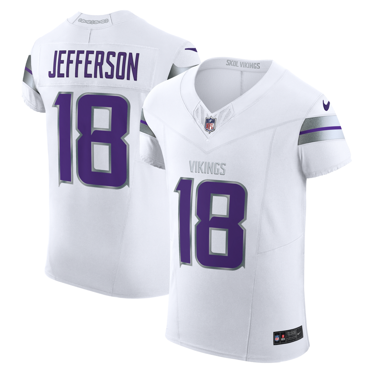 Minnesota Vikings Justin Jefferson White Alternate Vapor F.U.S.E. Elite Player Jersey