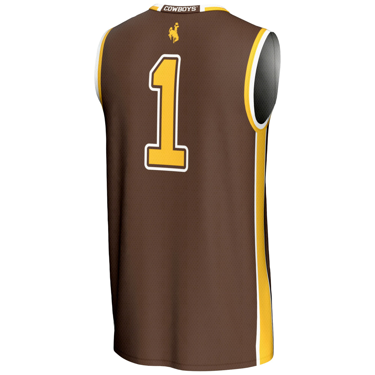 #1 Wyoming Cowboys GameDay Greats Lightweight Basketball Jersey - Brown