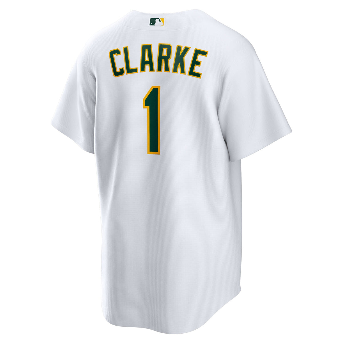 Athletics Denzel Clarke White Home Replica Jersey