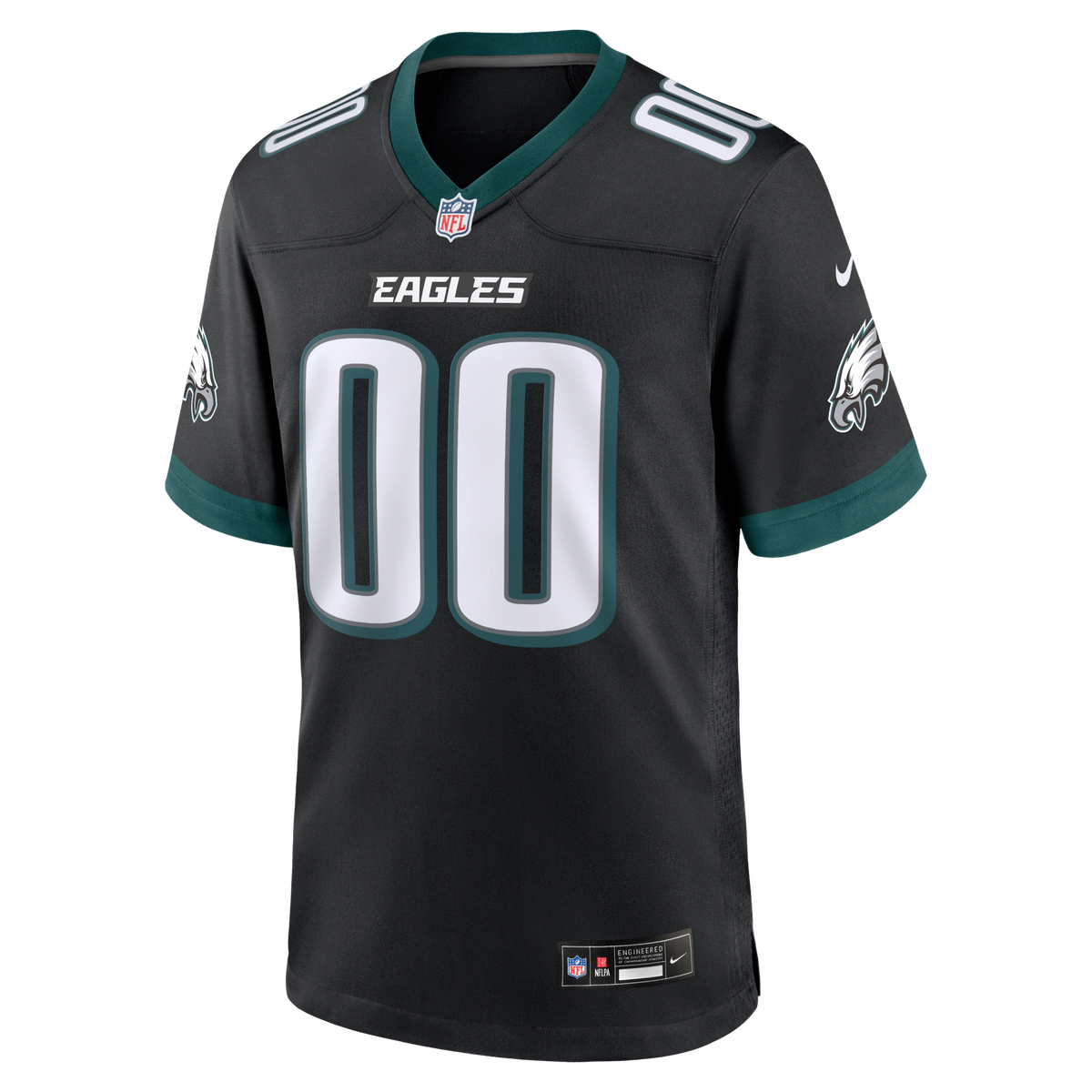 Philadelphia Eagles Black Alternate Custom Game Jersey